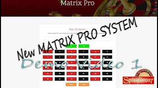 NEW MATRIX PRO ROULETTE SOFTWARE - ROULETTE SYSTEM - DEMO VIDEO screenshot 4
