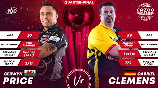 PDC World Darts Championship 2023 Quarter-Final Gerwyn Price vs Gabriel Clemens 2023 01 01 HUN