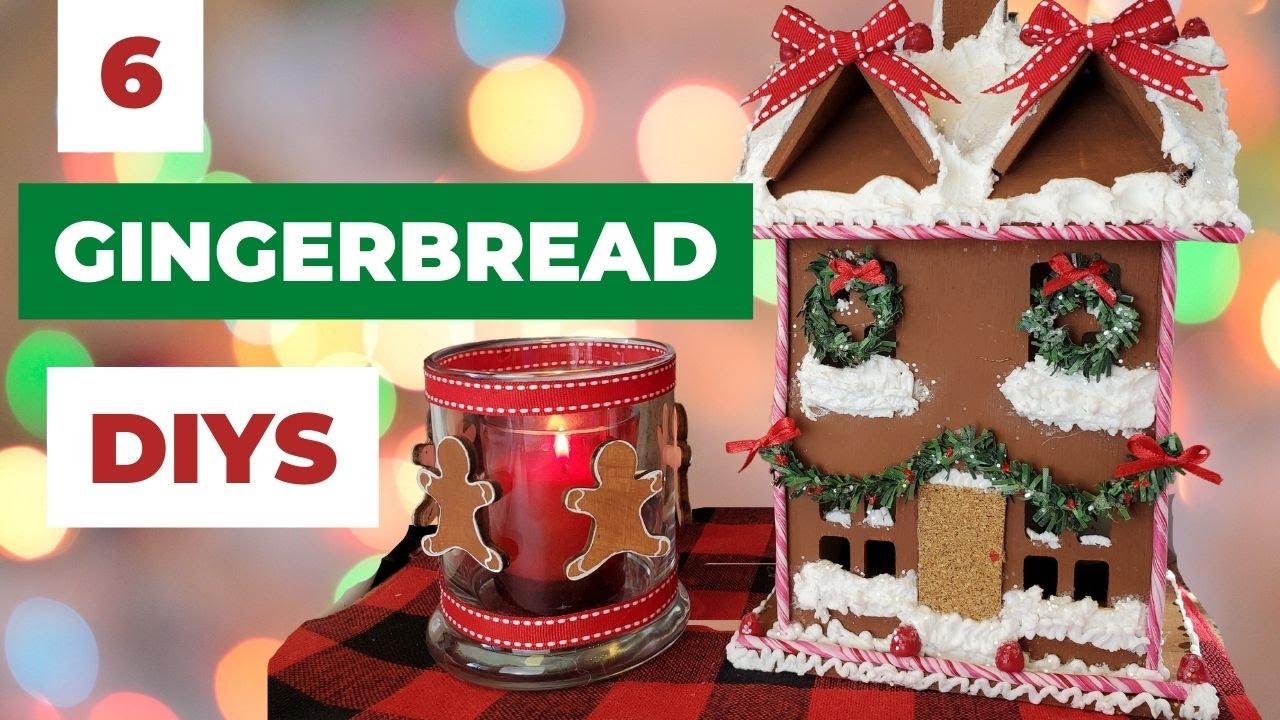 🍬** 6 Must see DIY Gingerbread house Dollar Tree Gingerbread & free