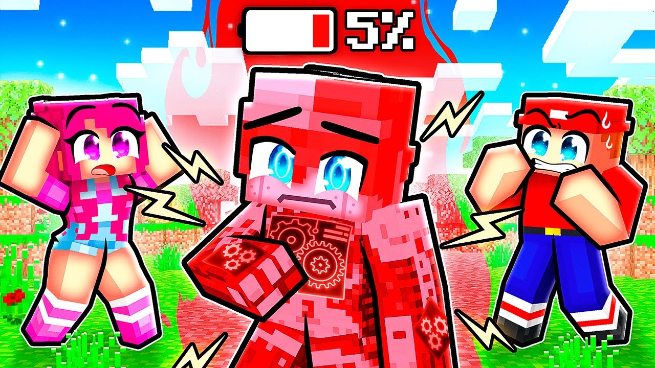 Johnny is LOW BATTERY in Minecraft