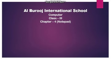 Computer about note pad for Grade: 3 students