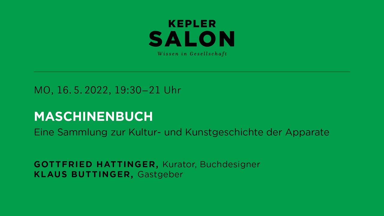 Kepler Salon: MASCHINENBUCH
