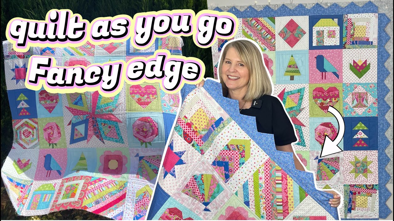 QUILT AS YOU GO: Joining Our Stitch 'n' Flip Blocks With my Easy, Fully  Machine Sewn QAYG Method! 