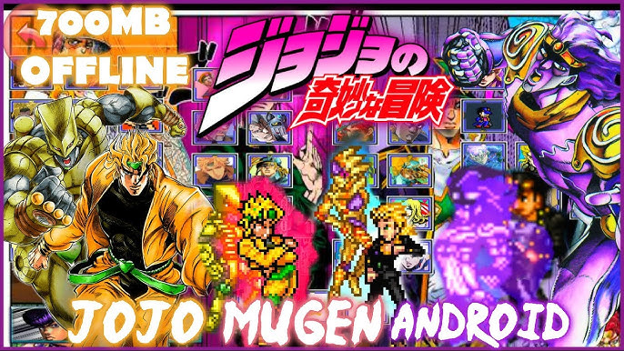 JOJO BIZARRE ADVENTURE JUS PARA ANDROID E PC, COM CHARS, TRANSFORMAÇÕES E  BIZARRICES (DOWNLOAD) 