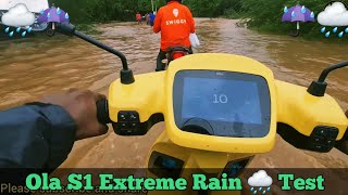 Ola S1 Extreme Rain 🌧️ Test