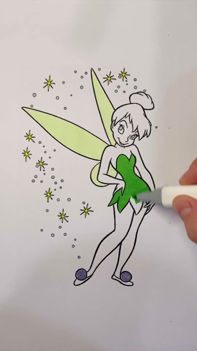 🧚Cute Fairy Tinker Bell coloring🥰#disney#art#fairytales