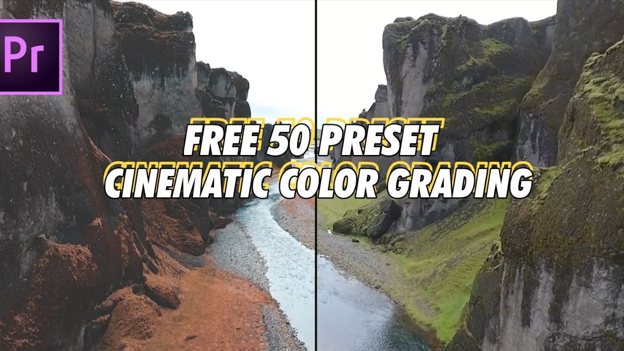 gratis 50+ preset cinematic color grading adobe premiere pro YouTube