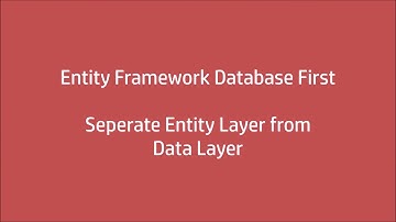 Entity Framework Database First Separate Entity Layer From Data Layer