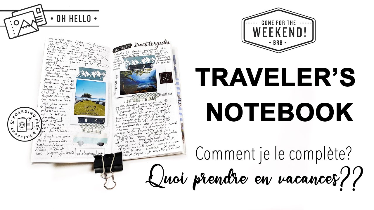 SCRAPBOOK Je vous présente mon TRAVELER'S NOTEBOOK. Quoi prendre en vacances? I LYDILLEI