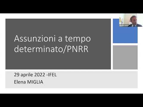 29/04/2022 - Le assunzioni a tempo determinato per l’attuazione degli interventi del PNRR