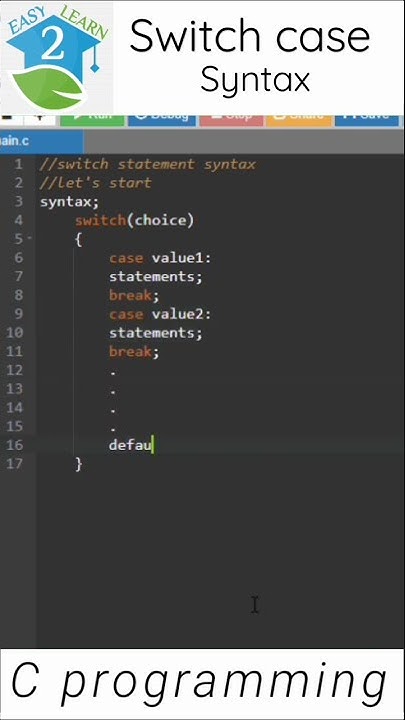 switch case syntax ☺️ | c programming | #shorts #cprogramming # ...
