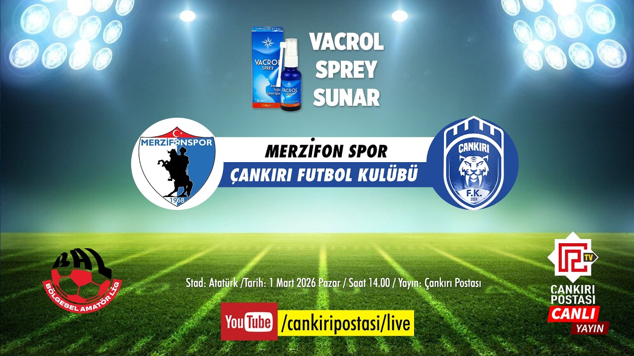 🔴  Merzifon Spor | Çankırı FK | Vacrol Sprey Sunar | CANLI 📡