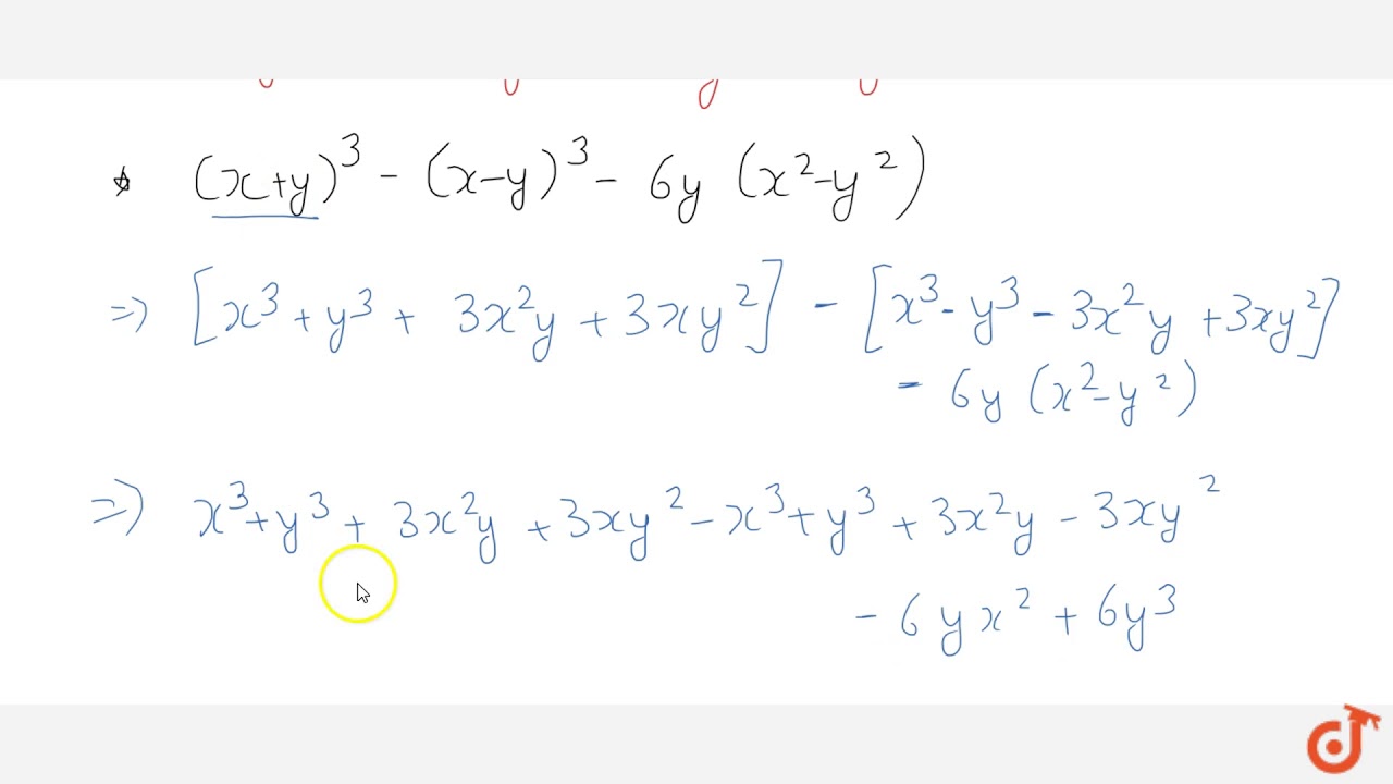 Simplify X Y 3 X Y 3 6y X 2 Y 2 Youtube