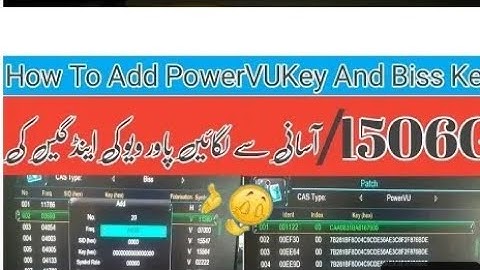 How to add power vu in china receiver 1506 software