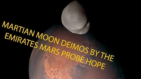Martian Moon Deimos Captured by the Emirates Mars Probe Hope