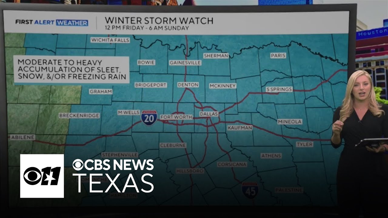 Winter storm watch in effect for North Texas Friday through Sunday ...