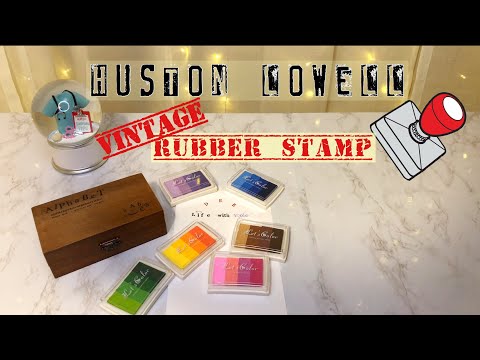 Vintage Alphabet Rubber Stamp Unboxing u0026 Testing | Dee Life with Yeobo