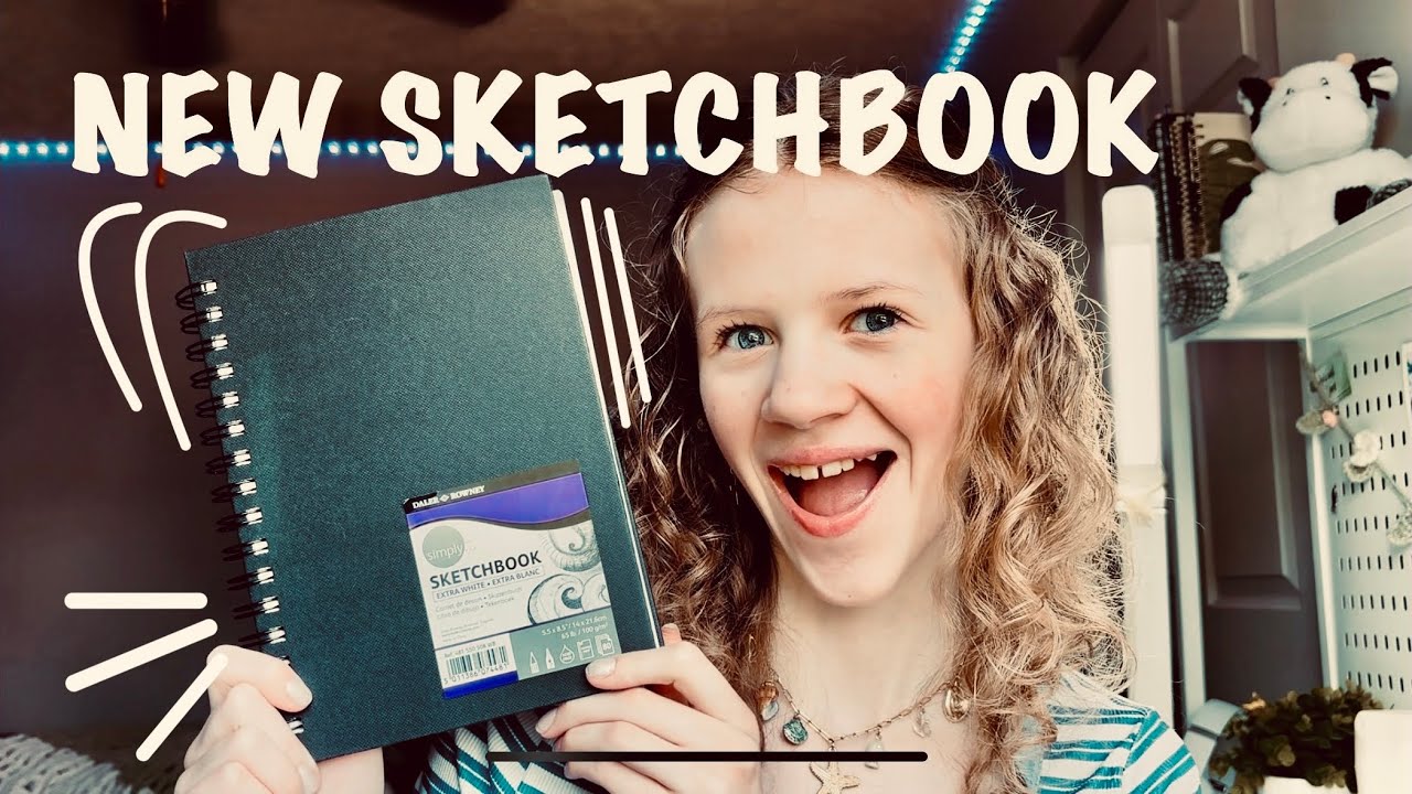START A NEW SKETCHBOOK WITH ME; Painting Cover, First Page, and More ...