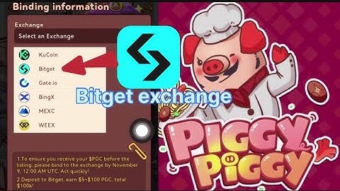 How To Bind Bitget Exchange On PiggyPiggy For Airdrop Eligibility And $PGC Token Allocation.