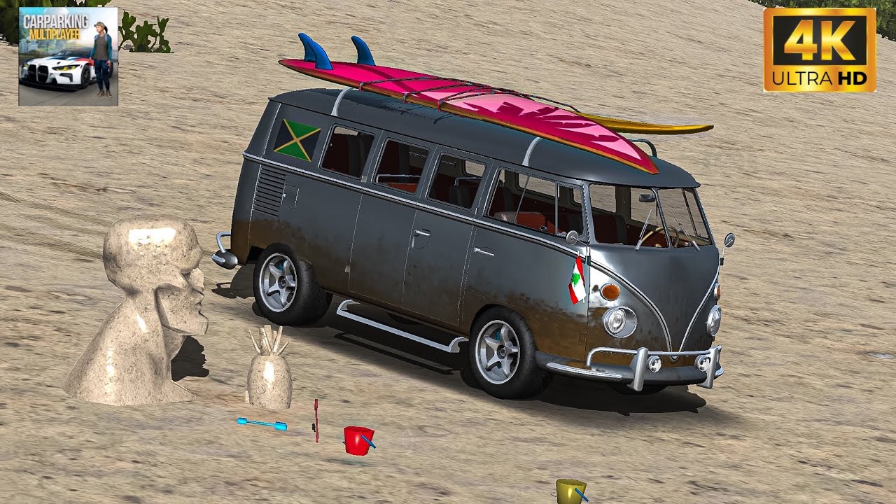 Volkswagen Type 2 Fun drive in beach 🏖️| car parking multiplayer 