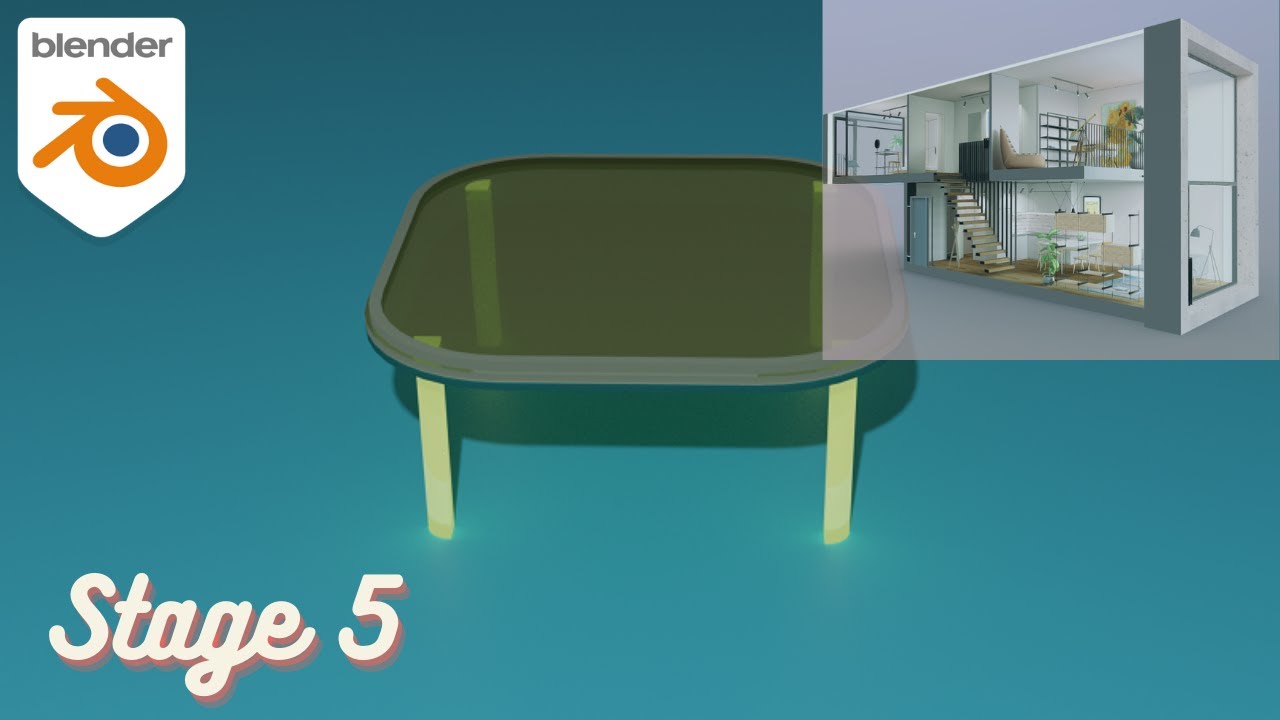 Let's model the tea table in the apartment in blender (2.83) - stage 5 - ep.5 | How to make a table
