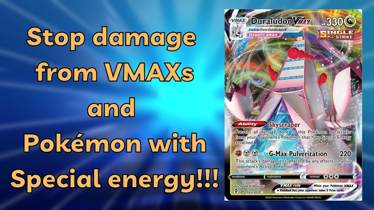 Duraludon VMAX stops damage from VMAXES and Special Energy Pokémon!!!- Standard Deck Showcase PTCGO