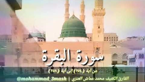 محمد عماش العنزي سورة البقرة (٢٥٤_٢٥٨)
