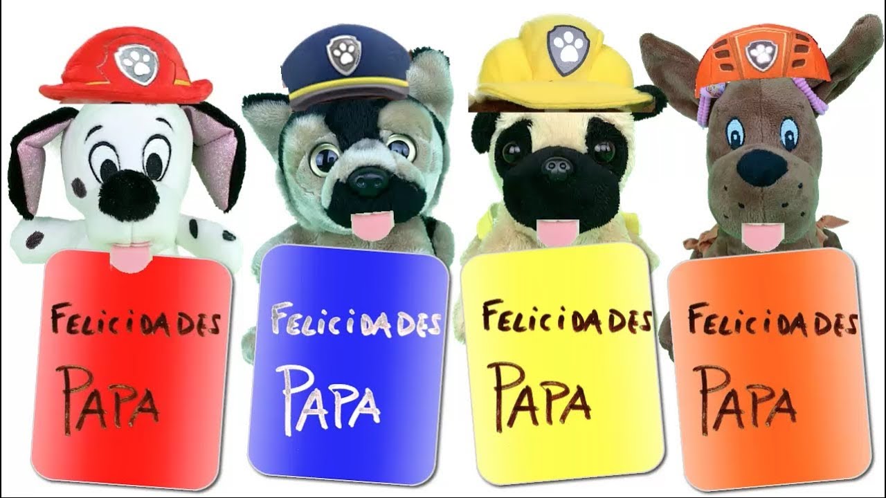 Juguetes paw patrol español:bebes y regalos sorpresa patrulla canina! fiesta del dia del padre 2018