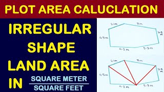 Plot Area Measurement in Sqft and Sq meter | Irregular Shape land Area | By Learning Technology