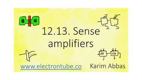 12.13. Sense amplifiers