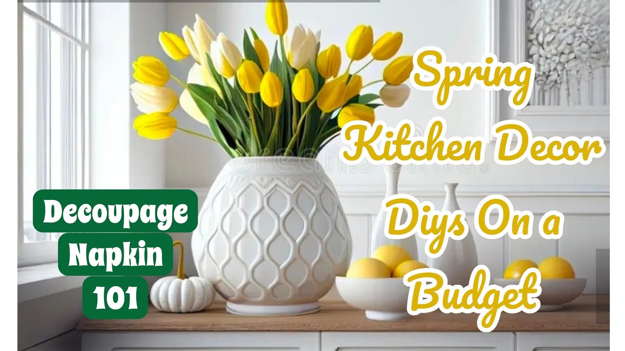 Декупажные салфетки: весенние поделки #декупажбумаги