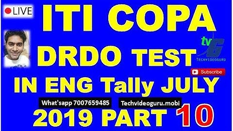 ITI COPA MOCK TEST SEMESTER 1-2  WITH PDF JULY 2019 CLASS PART 9 DRDO COPA TALLY SHORT KEYS