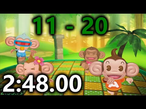 (WR) u0022Jumble Jungleu0022 stages 11 - 20, 2:48.00 (Super Monkey Ball 2 Sakura Edition)