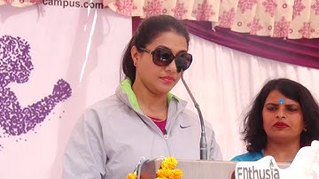 Welcome Anju Bobby George in Sports Day Enthusia 2018 @ Seth M R Jaipuria School Bansal Campus