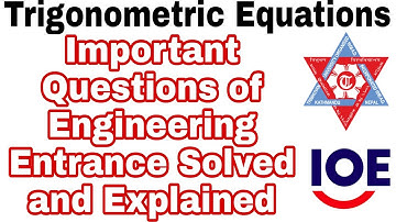 Trigonometric Equations IOE Entrance Preparation Maths