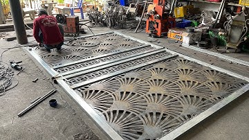 Cửa cổng rào hoa văn cnc laser |Cổng sắt mỹ thuật đẹp |Cổng Rào Đẹp Vlog