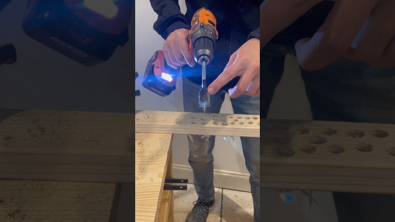 Regular Spade Bit Vs. Self Feed Spade Bit w/ Ridgid! 