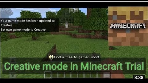 how to go creative in Minecraft trial.