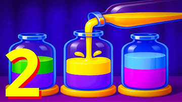 🧩 Color Water Sort 🧩 GAMEPLAY Part 2 Levels 15-24 (Android, iOS)