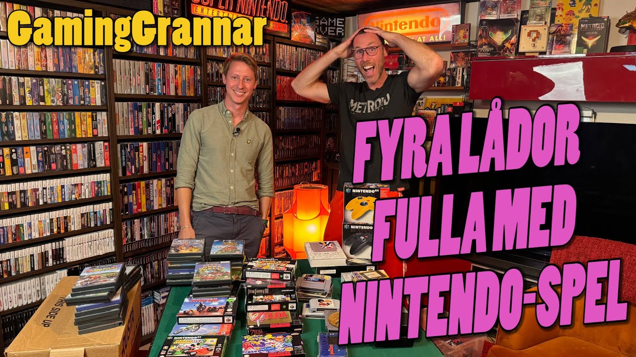 Grannen Akke kommer förbi med fyra lådor fyllda med Nintendo-spel!