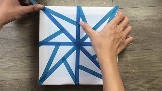 Pinwheel Colours Acrylic  Abstract  Painting / Tape Art / Painting Tutorial # 56/Painting ASMR