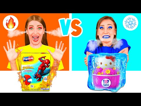 Hot vs Cold Food Challenge | Funny Kitchen Hacks by PaRaRa Challenge