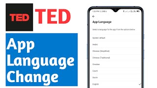 how to change language in TED app | ted language change