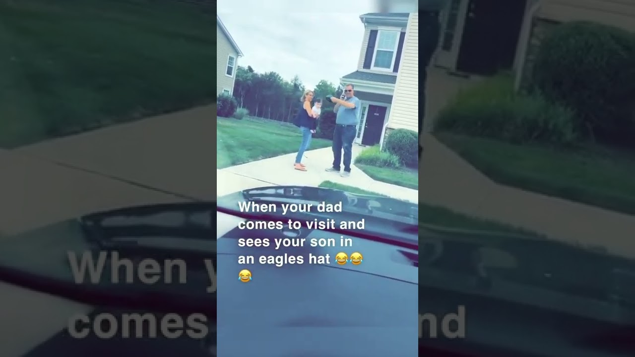 Dad tossed away his grandson's Eagles hat 😂
