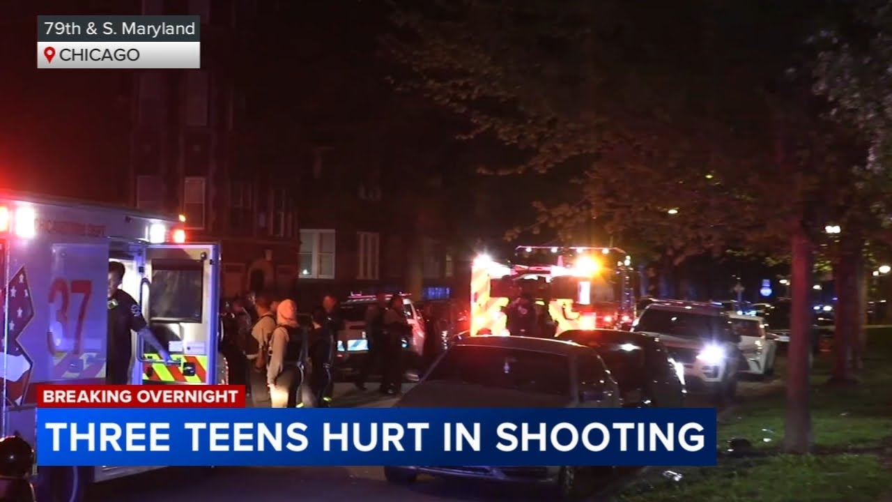 3 teens wounded in Chicago shooting - YouTube