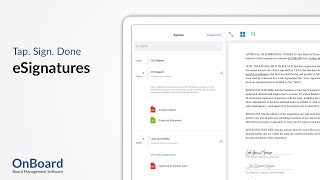 eSignatures | OnBoard Board Management Software screenshot 5