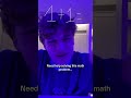 he can't solve this math problem...