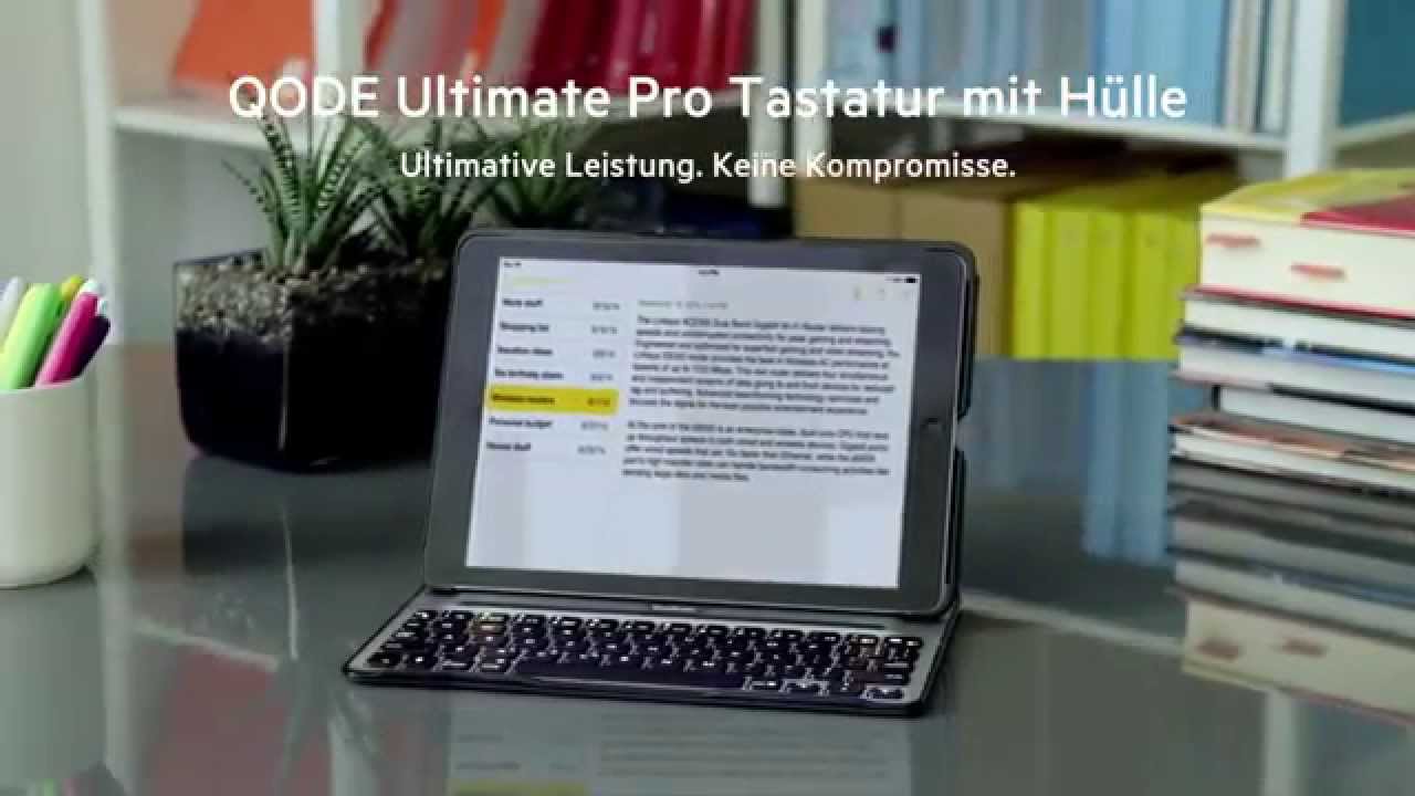 QODE Ultimate Pro Tastatur mit Hülle für das iPad Air 2 - Belkin