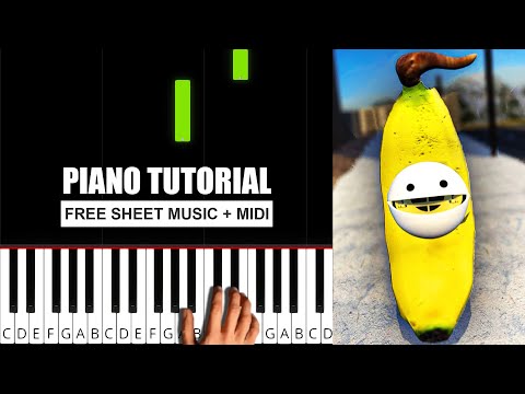Otamatone Banana Cat by TheRealSullyG (Right/Both Hands) - (BEGINNER) Piano Tutorial
