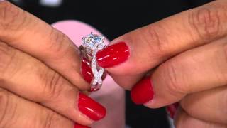 Epiphany Diamonique Round w/Ribbon Design Gallery Ring with Antonella Nester